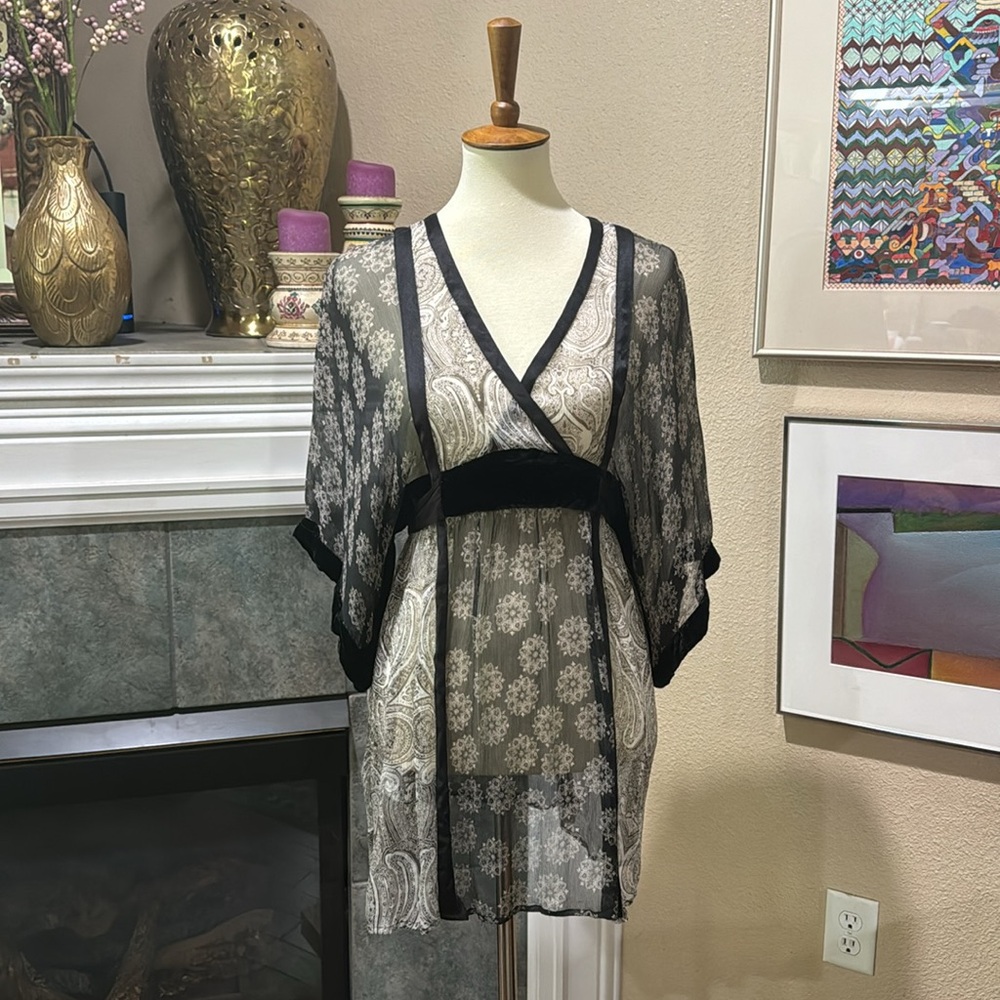 Daniel Rainn Silk Tunic Top EUC